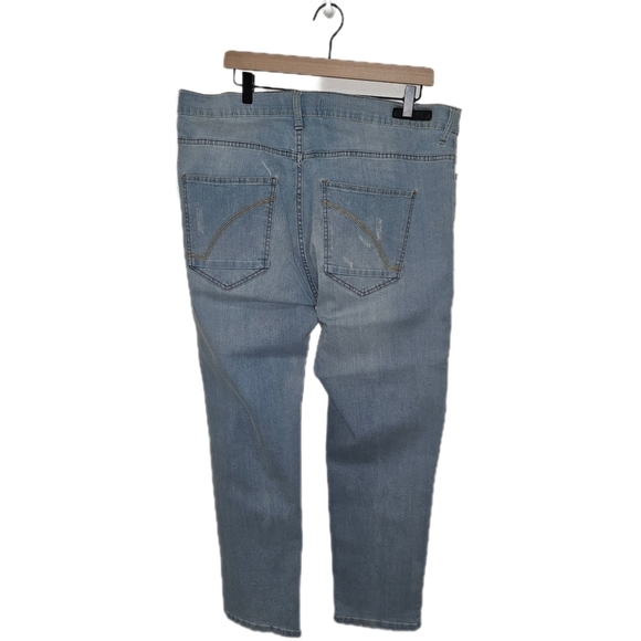 Ring Of Fire Jeans Mens Size 38 X 30 Straight Leg Light Denim Distressed - Picture 4 of 4